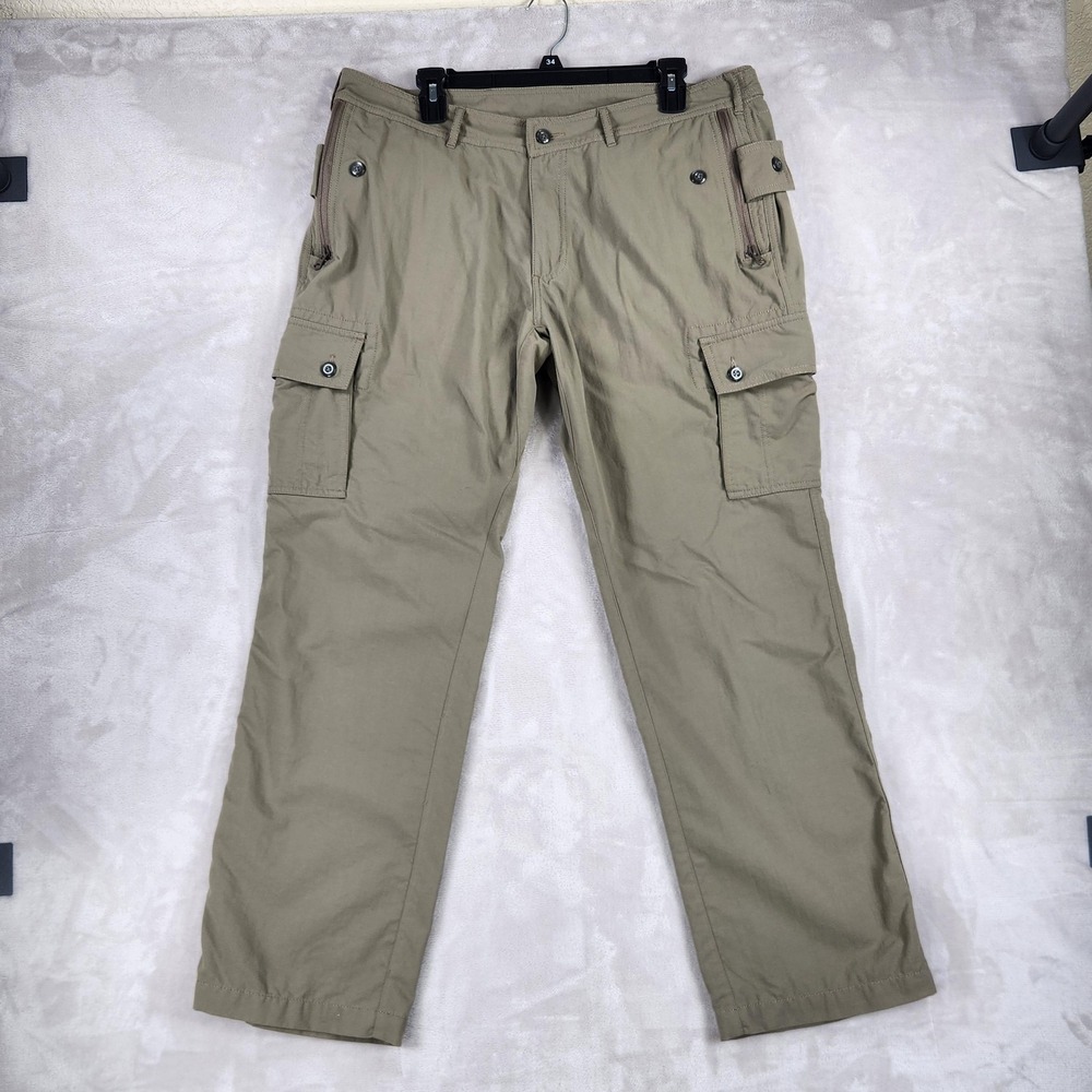 Clothing Arts P^Cubed Pick Pocket Proof Pants Mens 36x30 Green Cargo Travel